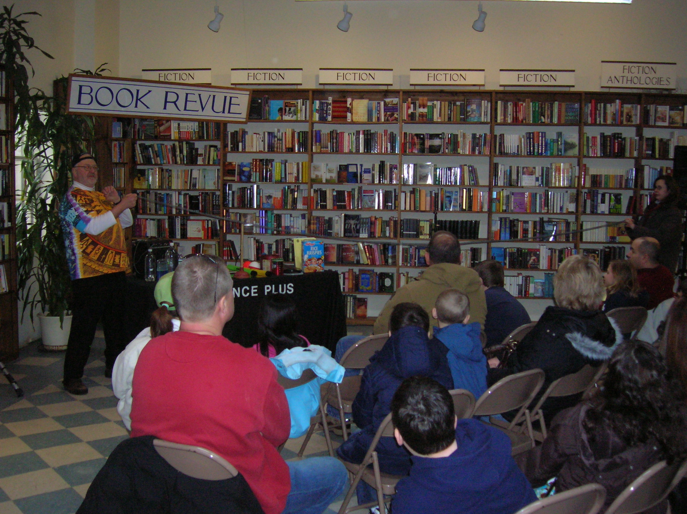 Performing at the Book Revue out in Huntington, Long Island.